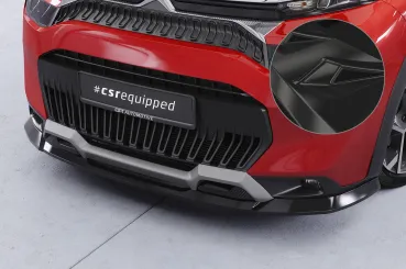 CSR Frontspoiler | Cup-Spoilerlippe mit ABE für Citroen C3 Aircross 2 CSL859-G Glossy schwarz Hochglanz (keine Lackierung erforderlich)