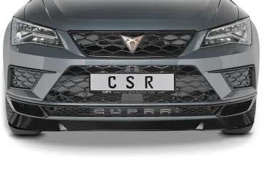 CSR Frontspoiler | Cup-Spoilerlippe mit ABE für Cupra Ateca CSL430-S schwarz matt strukturiert (keine Lackierung erforderlich)