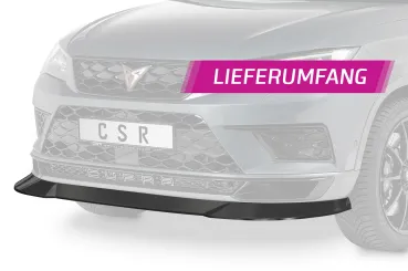 CSR Frontspoiler | Cup-Spoilerlippe mit ABE für Cupra Ateca CSL430-L schwarz matt (Lackierung erforderlich)