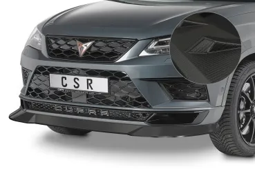 CSR Frontspoiler | Cup-Spoilerlippe mit ABE für Cupra Ateca CSL430-M Carbon Look matt strukturiert (keine Lackierung erforderlich)