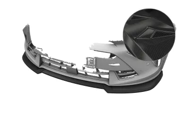 CSR Frontspoiler | Cup-Spoilerlippe mit ABE für Cupra Formentor CSL991-C Carbon Look Hochglanz (keine Lackierung erforderlich)