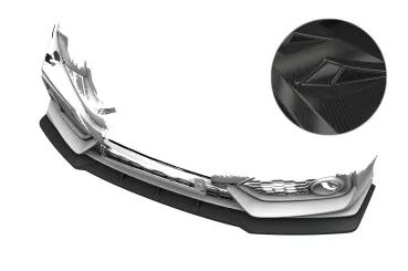 CSR Frontspoiler | Cup-Spoilerlippe mit ABE für Honda Civic FK7 (10. Gen) Sport CSL020-C Carbon Look Hochglanz (keine Lackierung erforderlich)