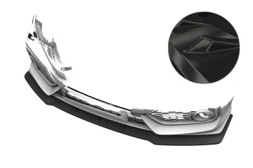 CSR Frontspoiler | Cup-Spoilerlippe mit ABE für Honda Civic FK7 (10. Gen) Sport CSL020-G Glossy schwarz Hochglanz (keine Lackierung erforderlich)