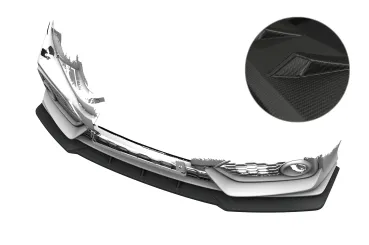 CSR Frontspoiler | Cup-Spoilerlippe mit ABE für Honda Civic FK7 (10. Gen) Sport CSL020-M Carbon Look matt strukturiert (keine Lackierung erforderlich)