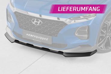 CSR Frontspoiler | Cup-Spoilerlippe mit ABE für Hyundai Santa Fe (Typ TM) CSL987-C Carbon Look Hochglanz (keine Lackierung erforderlich)