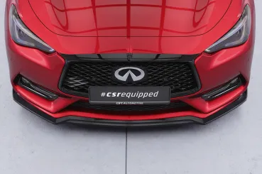 CSR Frontspoiler | Cup-Spoilerlippe mit ABE für Infiniti Q60 CSL754-L Lackierung erforderlich (schwarz matt)