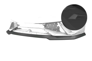 CSR Frontspoiler | Cup-Spoilerlippe mit ABE für Lamborghini Huracán Performante CSL963-S Strukturiert schwarz matt (keine Lackierung erforderlich)