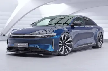 CSR Frontspoiler | Cup-Spoilerlippe mit ABE für Lucid Air CSL983-M Carbon Look matt strukturiert (keine Lackierung erforderlich)