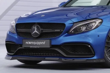 CSR Frontspoiler | Cup-Spoilerlippe mit ABE für Mercedes-Benz C63/ C63S AMG 205 CSL201-L schwarz matt (Lackierung erforderlich)