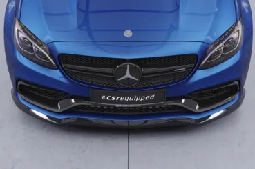 CSR Frontspoiler | Cup-Spoilerlippe mit ABE für Mercedes-Benz C63/ C63S AMG 205 CSL201-L schwarz matt (Lackierung erforderlich)
