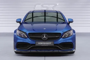 CSR Frontspoiler | Cup-Spoilerlippe mit ABE für Mercedes-Benz C63/ C63S AMG 205 CSL201-L schwarz matt (Lackierung erforderlich)