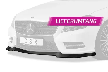 CSR Frontspoiler | Cup-Spoilerlippe mit ABE für Mercedes-Benz CLS C218 / X218 AMG-Line CSL416-S schwarz matt strukturiert (keine Lackierung erforderlich)