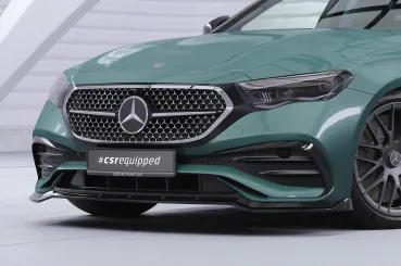 CSR Frontspoiler | Cup-Spoilerlippe mit ABE für Mercedes Benz E-Klasse W214 / S214 CSL888-S schwarz matt strukturiert (keine Lackierung erforderlich)