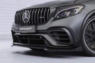 CSR Frontspoiler | Cup-Spoilerlippe mit ABE für Mercedes Benz GLC X253 / C253 CSL896-G Glossy schwarz Hochglanz (keine Lackierung erforderlich)