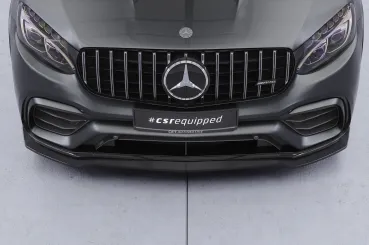 CSR Frontspoiler | Cup-Spoilerlippe mit ABE für Mercedes Benz GLC X253 / C253 CSL896-G Glossy schwarz Hochglanz (keine Lackierung erforderlich)
