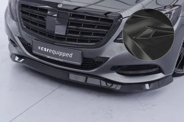 CSR Frontspoiler | Cup-Spoilerlippe mit ABE für Mercedes-Benz S-Klasse W222/V222 CSL318-C Carbon Look Hochglanz (keine Lackierung erforderlich)