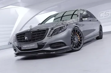 CSR Frontspoiler | Cup-Spoilerlippe mit ABE für Mercedes-Benz S-Klasse W222/V222 CSL318-G Glossy schwarz Hochglanz (keine Lackierung erforderlich)