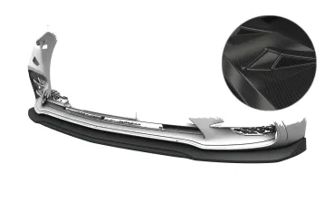 CSR Frontspoiler | Cup-Spoilerlippe mit ABE für Mercedes-Benz S-Klasse W223/V223 AMG-Line CSL032-C Carbon Look Hochglanz (keine Lackierung erforderlich)