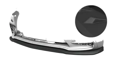 CSR Frontspoiler | Cup-Spoilerlippe mit ABE für Mercedes-Benz S-Klasse W223/V223 AMG-Line CSL032-S Strukturiert schwarz matt (keine Lackierung erforderlich)