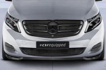 CSR Frontspoiler | Cup-Spoilerlippe mit ABE für Mercedes-Benz V-Klasse 447 CSL538-G Glossy schwarz Hochglanz (keine Lackierung erforderlich)