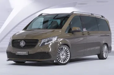 CSR Frontspoiler | Cup-Spoilerlippe mit ABE für Mercedes-Benz V-Klasse 447 / EQV CSL880-G Glossy schwarz Hochglanz (keine Lackierung erforderlich)