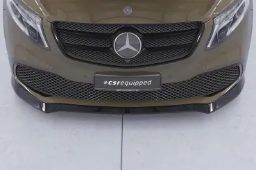 CSR Frontspoiler | Cup-Spoilerlippe mit ABE für Mercedes-Benz V-Klasse 447 / EQV CSL880-G Glossy schwarz Hochglanz (keine Lackierung erforderlich)