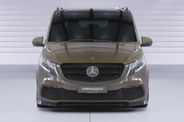 CSR Frontspoiler | Cup-Spoilerlippe mit ABE für Mercedes-Benz V-Klasse 447 / EQV CSL880-G Glossy schwarz Hochglanz (keine Lackierung erforderlich)