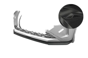 CSR Frontspoiler | Cup-Spoilerlippe mit ABE für Opel Frontera CSL025-C Carbon Look Hochglanz (keine Lackierung erforderlich)