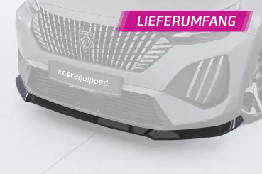 CSR Frontspoiler | Cup-Spoilerlippe mit ABE für Peugeot 2008 II CSL899-L schwarz matt (Lackierung erforderlich)
