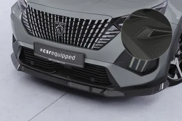 CSR Frontspoiler | Cup-Spoilerlippe mit ABE für Peugeot 2008 II CSL899-M Carbon Look matt strukturiert (keine Lackierung erforderlich)