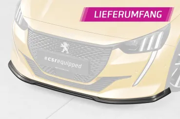 CSR Frontspoiler | Cup-Spoilerlippe mit ABE für Peugeot 208 II GT / GT-Line CSL811-L schwarz matt (Lackierung erforderlich)