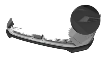 CSR Frontspoiler | Cup-Spoilerlippe mit ABE für Peugeot 3008 (3.Gen) / E-3008 CSL989-S Strukturiert schwarz matt (keine Lackierung erforderlich)