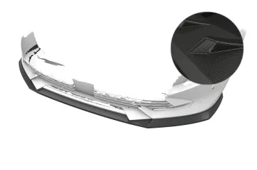 CSR Frontspoiler | Cup-Spoilerlippe mit ABE für Peugeot 508 CSL975-M Carbon Look matt strukturiert (keine Lackierung erforderlich)