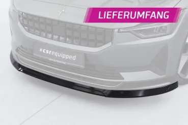 CSR Frontspoiler | Cup-Spoilerlippe mit ABE für Polestar 2 CSL822-M Carbon Look matt strukturiert (keine Lackierung erforderlich)