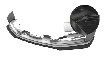 CSR Frontspoiler | Cup-Spoilerlippe mit ABE für Porsche 911/992 Cabrio / Targa CSL988-C Carbon Look Hochglanz (keine Lackierung erforderlich)