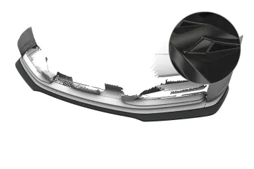 CSR Frontspoiler | Cup-Spoilerlippe mit ABE für Porsche 911/992 Cabrio / Targa CSL988-G Glossy schwarz Hochglanz (keine Lackierung erforderlich)