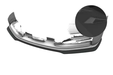 CSR Frontspoiler | Cup-Spoilerlippe mit ABE für Porsche 911/992 Cabrio / Targa CSL988-S Strukturiert schwarz matt (keine Lackierung erforderlich)