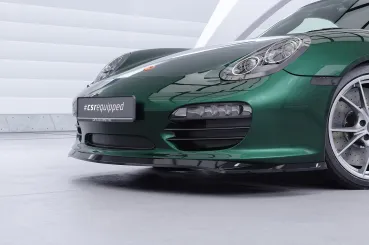 CSR Frontspoiler | Cup-Spoilerlippe mit ABE für Porsche 987 Boxster CSL725-G Glossy schwarz Hochglanz (keine Lackierung erforderlich)