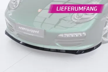 CSR Frontspoiler | Cup-Spoilerlippe mit ABE für Porsche 987 Boxster CSL725-S Strukturiert schwarz matt (keine Lackierung erforderlich)