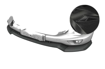 CSR Frontspoiler | Cup-Spoilerlippe mit ABE für Porsche Cayenne (Typ 92A) CSL966-C Carbon Look Hochglanz (keine Lackierung erforderlich)