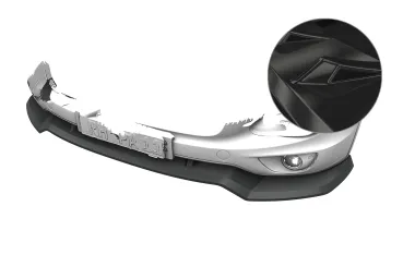 CSR Frontspoiler | Cup-Spoilerlippe mit ABE für Porsche Cayenne (Typ 92A) CSL966-G Glossy schwarz Hochglanz (keine Lackierung erforderlich)