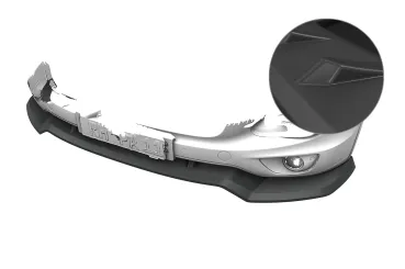 CSR Frontspoiler | Cup-Spoilerlippe mit ABE für Porsche Cayenne (Typ 92A) CSL966-L Lackierung erforderlich (unlackiert)