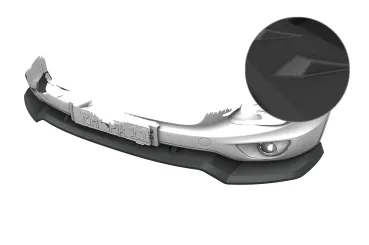 CSR Frontspoiler | Cup-Spoilerlippe mit ABE für Porsche Cayenne (Typ 92A) CSL966-S Strukturiert schwarz matt (keine Lackierung erforderlich)
