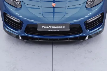 CSR Frontspoiler | Cup-Spoilerlippe mit ABE für Porsche Panamera 1 GTS/Turbo CSL371-S Strukturiert schwarz matt (keine Lackierung erforderlich)