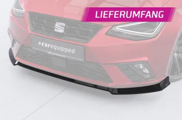 CSR Frontspoiler | Cup-Spoilerlippe mit ABE für Seat Ibiza 5 (6F) CSL918-L schwarz matt (Lackierung erforderlich)