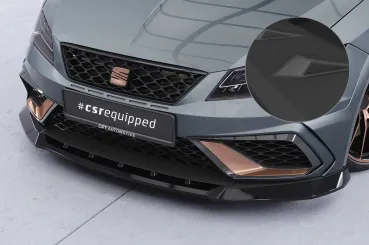 CSR Frontspoiler | Cup-Spoilerlippe mit ABE für Seat Leon 3 (Typ 5F) Cupra R  CSL885-S Strukturiert schwarz matt (keine Lackierung erforderlich)