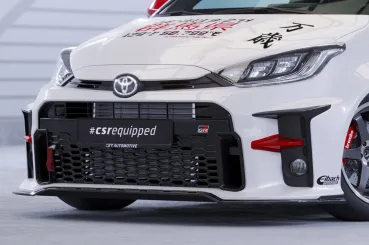 CSR Frontspoiler | Cup-Spoilerlippe mit ABE für Toyota GR Yaris (XP21) CSL535-C Carbon Look Hochglanz (keine Lackierung erforderlich)