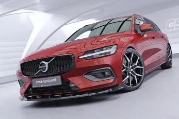 CSR Frontspoiler | Cup-Spoilerlippe mit ABE für Volvo S60 (3. Gen) / V60 (2. Gen) CSL830-G Glossy schwarz Hochglanz (keine Lackierung erforderlich)