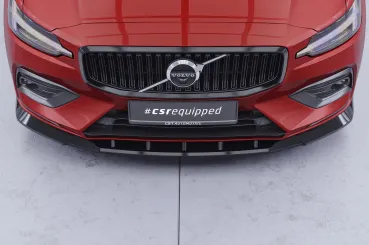 CSR Frontspoiler | Cup-Spoilerlippe mit ABE für Volvo S60 (3. Gen) / V60 (2. Gen) CSL830-G Glossy schwarz Hochglanz (keine Lackierung erforderlich)