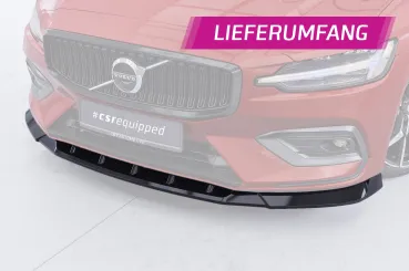 CSR Frontspoiler | Cup-Spoilerlippe mit ABE für Volvo S60 (3. Gen) / V60 (2. Gen) CSL830-G Glossy schwarz Hochglanz (keine Lackierung erforderlich)